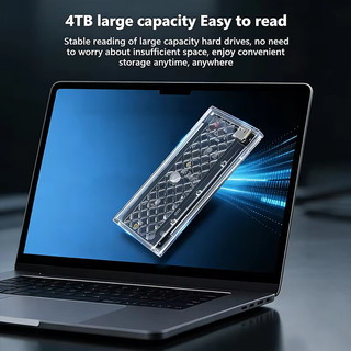 10Gbps M.2 NVME NGFF SATA Giao thức kép SSD Ốp lưng RGB Light PCIe SSD Vỏ USB3.2 Gan2 Type-C Hộp đĩa cứng trong suốt