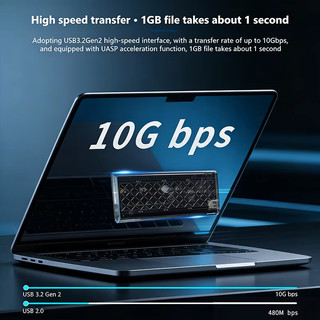 10Gbps M.2 NVME NGFF SATA Giao thức kép SSD Ốp lưng RGB Light PCIe SSD Vỏ USB3.2 Gan2 Type-C Hộp đĩa cứng trong suốt