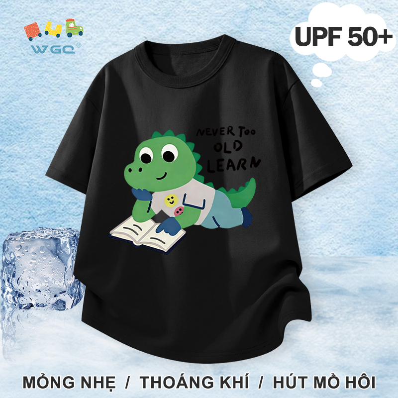 W.G.Q Áo thun bé trai，Phong cách mới mùa hè có chức năng chống nắng UPF50 +，mát mẻ thoải mái，thoáng khí thấm mồ hôi