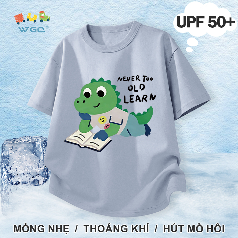 W.G.Q Áo thun bé trai，Phong cách mới mùa hè có chức năng chống nắng UPF50 +，mát mẻ thoải mái，thoáng khí thấm mồ hôi