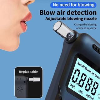 Máy kiểm tra hơi thở cồn với màn hình LCD kỹ thuật số Độ chính xác cấp Máy kiểm tra cồn cá nhân để sử dụng tại nhà Máy phân tích lái xe say rượu