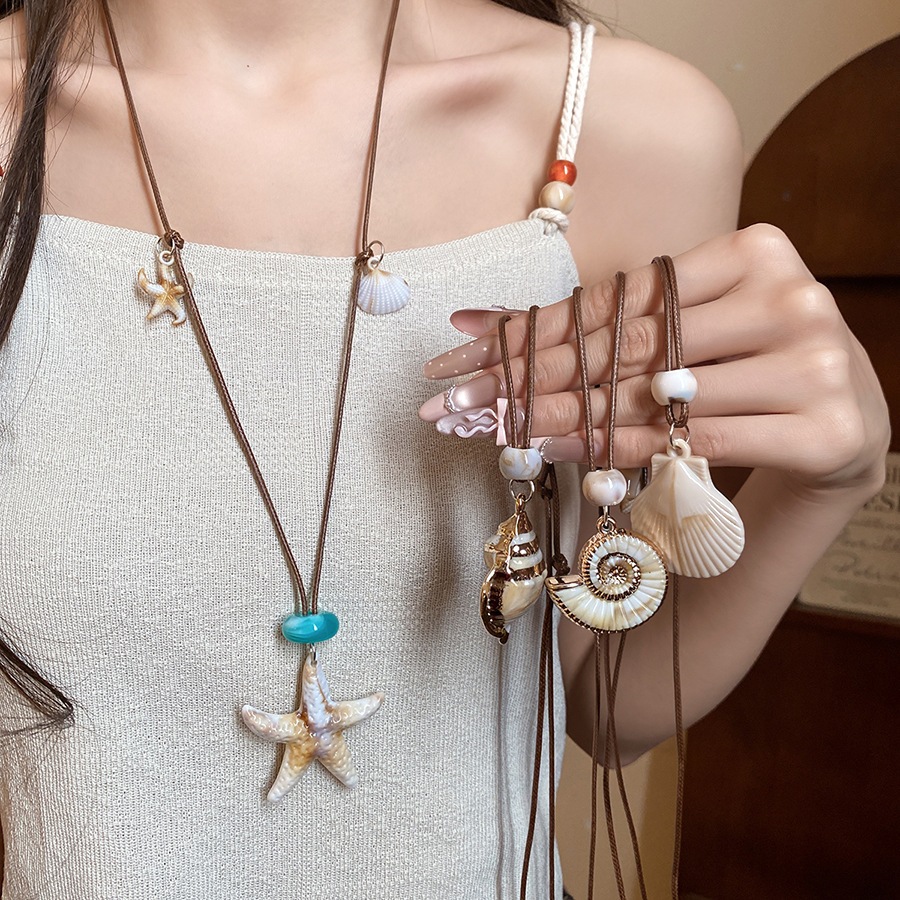 Dây Da Acrylic Vỏ Conch Đơn Giản Thời Trang với Ánh Sáng Sang Trọng