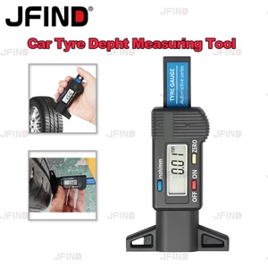Máy đo độ sâu LCD kỹ thuật số 25.4mm Máy đo độ sâu lốp xe ô tô Máy đo độ sâu Caliper Dụng cụ đo phát hiện mài mòn lốp