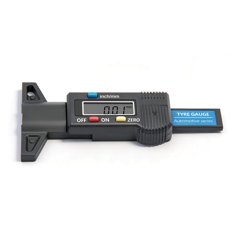 Máy đo độ sâu LCD kỹ thuật số 25.4mm Máy đo độ sâu lốp xe ô tô Máy đo độ sâu Caliper Dụng cụ đo phát hiện mài mòn lốp