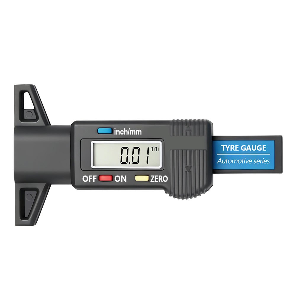 Máy đo độ sâu LCD kỹ thuật số 25.4mm Máy đo độ sâu lốp xe ô tô Máy đo độ sâu Caliper Dụng cụ đo phát hiện mài mòn lốp
