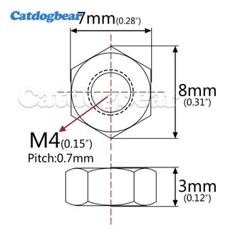 Catdogbear Titan Lục Giác Đai Ốc Vít Nắp M4 / M5 / M6 / M8 Xe Đạp Xe Máy Sửa Đổi Phụ Kiện