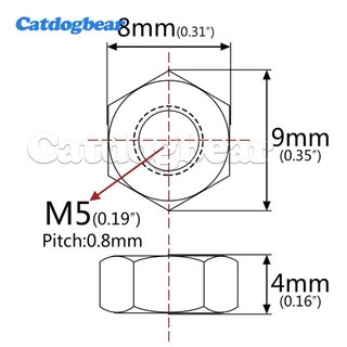 Catdogbear Titan Lục Giác Đai Ốc Vít Nắp M4 / M5 / M6 / M8 Xe Đạp Xe Máy Sửa Đổi Phụ Kiện