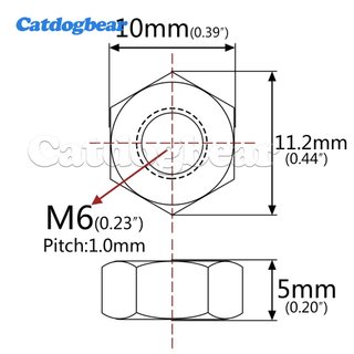 Catdogbear Titan Lục Giác Đai Ốc Vít Nắp M4 / M5 / M6 / M8 Xe Đạp Xe Máy Sửa Đổi Phụ Kiện