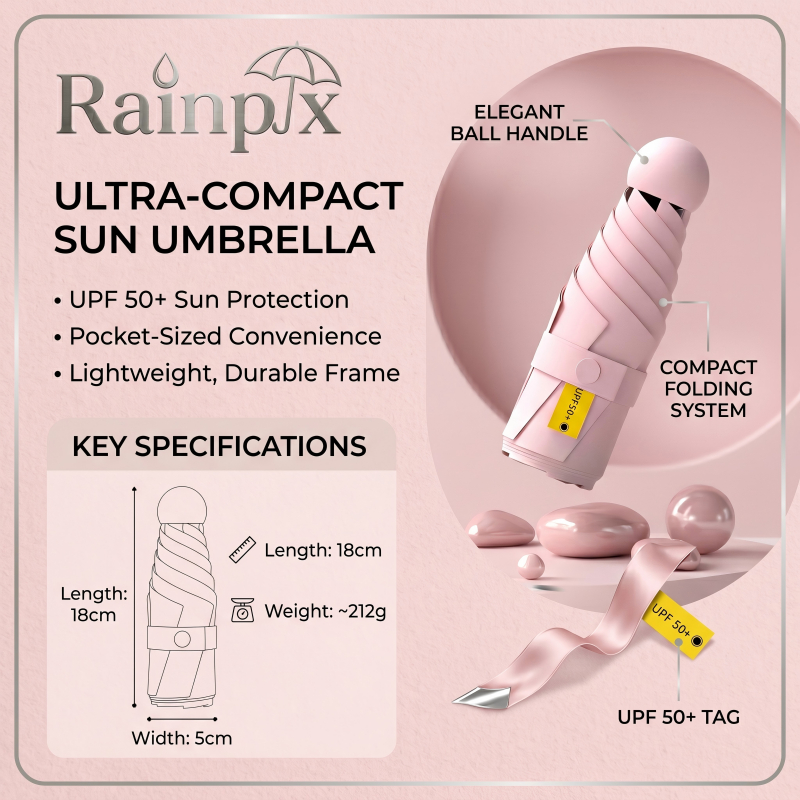 Raixpix Ômini gọn nhẹ, chống nắng, dễ bỏ túi, rất tiện lợi khi mang theo