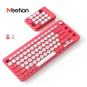 Meetion Ban phim Bluetooth tach roi kem ban phim so xinh xan Qua tang y nghia cho nu gioi dip le tet