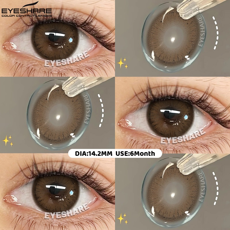 Mắt MỚI 1 Cặp Ống Kính Tiếp Xúc Màu Mắt Lớn Mỹ Phẩm Làm Đẹp Mắt Trang Điểm Học Sinh