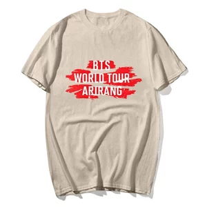 Áo Thun Cotton Arirang Tour BTS - Phù Hợp Làm Quà Tặng Cho Người Hâm Mộ, Thời Trang Mùa Hè Nam Nữ