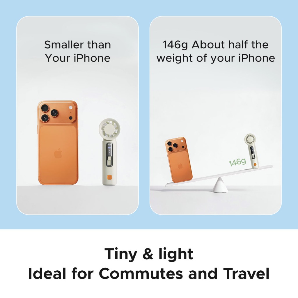 ORICO - Quạt cầm tay có thể sạc lại MiFan Quạt cầm tay cầm tay Mini Sạc USB Gió mạnh Kipas Meja Boleh Cas dành cho học sinh văn phòng (mFAN)