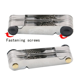 Đồng hồ đo phích cắm ren 58 trong 1 Thép không gỉ Imperial Metric 60 độ và 55 độ Đồng hồ đo ren