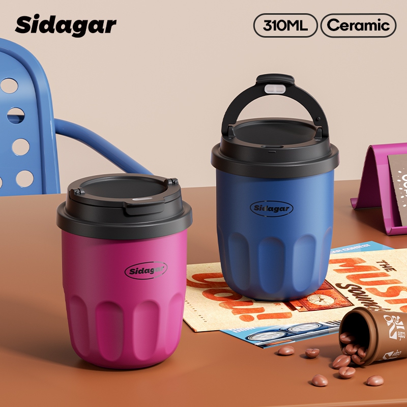 Sidagar Đồ gốm bên trong Dùng cho trà đá cà phê sữa đá.thuận tiện để thực hiện khi đi ra ngoài