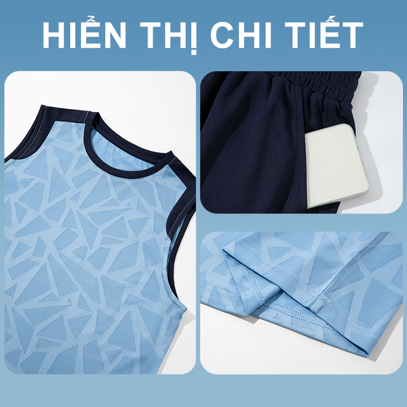 W.G.Q Bộ đồ bé trai，Áo Vest thể thao Bộ đồ hai mảnh có in，Vải khô nhanh，Nhẹ thoáng khí mát thoải mái，Thích hợp để mặc thời tiết nóng