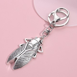 1 Mùa Hè Cicada Chirping Hợp Kim Móc Khóa Cổ Điển Nam Phong Cách Túi Ô Tô Mặt Dây Chuyền Quà Tặng Cho Bạn Bè Thân Nhân Lưu Niệm
