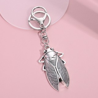 1 Mùa Hè Cicada Chirping Hợp Kim Móc Khóa Cổ Điển Nam Phong Cách Túi Ô Tô Mặt Dây Chuyền Quà Tặng Cho Bạn Bè Thân Nhân Lưu Niệm