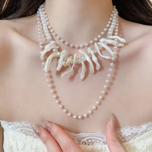 Lớp Vỏ Ngọc Trai Trang Sức Cô Dâu Vintage Boho - Phù Hợp Cưới Hỏi Thanhh lịch
