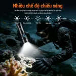 SUPERFIRE DL02 Đèn Lặn LED 20W Công Suất Lớn Tối Đa 2000 Lumen Chống Nước 100m An Toàn Cho Lặn Biển Sâu Hang Động và Ống Thở — ảnh 3