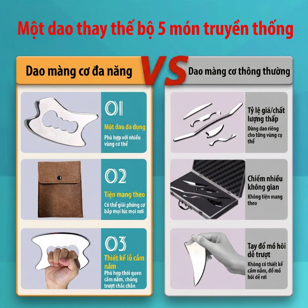 Dụng cụ cạo gió bằng đồng đúc Thái Cực tay cầm dài – Hỗ trợ tự massage lưng, vai gáy, thông kinh lạc, giảm mỏi cơ, đau nhức xương khớp.