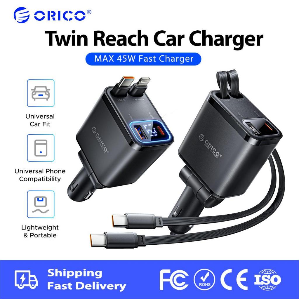 ORICO - Bộ sạc xe hơi Twin Reach 45W Sạc nhanh Bộ sạc xe hơi 4 trong 1 (TR MR PM DS)