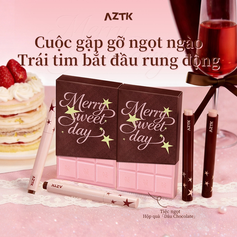 AZTK Hydrating Son Môi Dưỡng Ẩm Dưỡng Ẩm Môi Dưỡng Ẩm Mềm Plump Màu Tự Nhiên Rendering 1.9g * 2