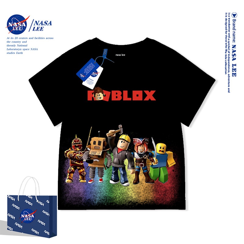 Áo thun NASA Roblox unisex tay ngắn rộng rãi phong cách casual – Hè 2026
