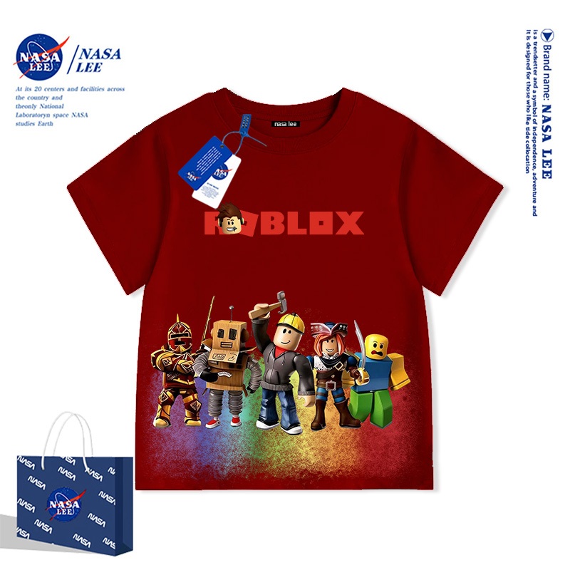 Áo thun NASA Roblox unisex tay ngắn rộng rãi phong cách casual – Hè 2026
