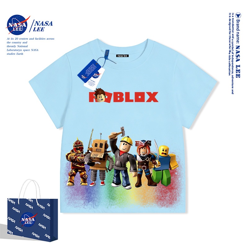 Áo thun NASA Roblox unisex tay ngắn rộng rãi phong cách casual – Hè 2026