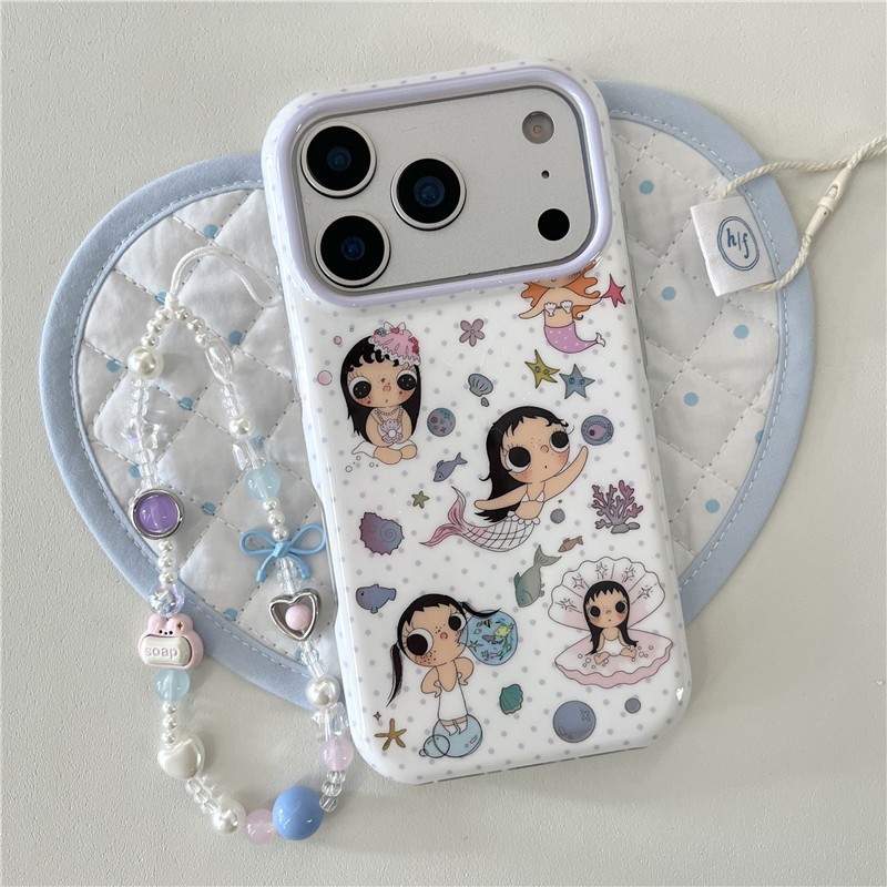 Ốp điện thoại xử lý IMD cho iPhone 17 Pro Max Nàng tiên cá họa tiết cô gái