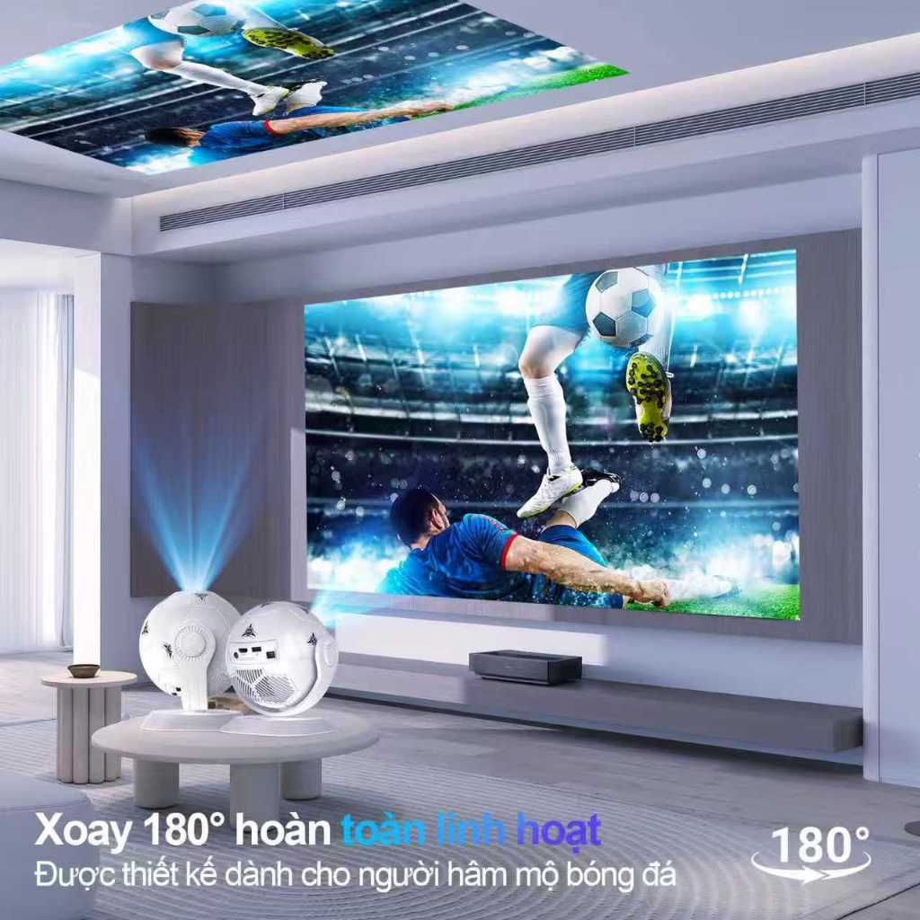 Máy chiếu Magcubic HY300F 4K 1080P Hỗ trợ 300 ANSI Android14 WiFi6 BT5.4 Kiểu dáng bóng đá Rạp chiếu phim tại nhà | BigBuy360 - bigbuy360.vn