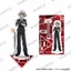 GACHIAKUTA Rudo Enji Đen Phù Hợp Với Chibi Acrylic Đứng Móc Khóa Anime Merch