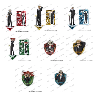 GACHIAKUTA Rudo Enji Đen Phù Hợp Với Chibi Acrylic Đứng Móc Khóa Anime Merch