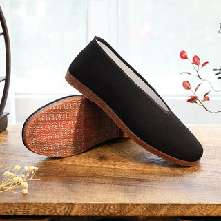 Xuyên Biên Giới Phong Cách Mới Cũ Bắc Kinh Giày Vải Nam Miệng Tròn Đen Giày Vải Hai Màu Melaleuca Công Sở Xã Hội Giày Truyền Thống