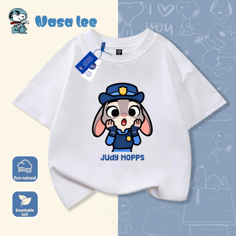 Áo Thun NASA Trẻ Em Hình Judy 100% Cotton Thoáng Mát Áo Phông Unisex Cho Bé 3-12 Tuổi