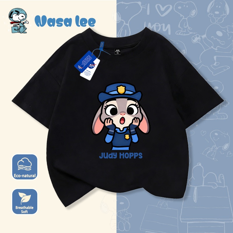 Áo Thun NASA Trẻ Em Hình Judy 100% Cotton Thoáng Mát Áo Phông Unisex Cho Bé 3-12 Tuổi