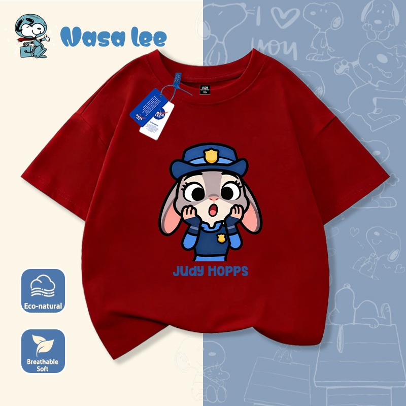 Áo Thun NASA Trẻ Em Hình Judy 100% Cotton Thoáng Mát Áo Phông Unisex Cho Bé 3-12 Tuổi