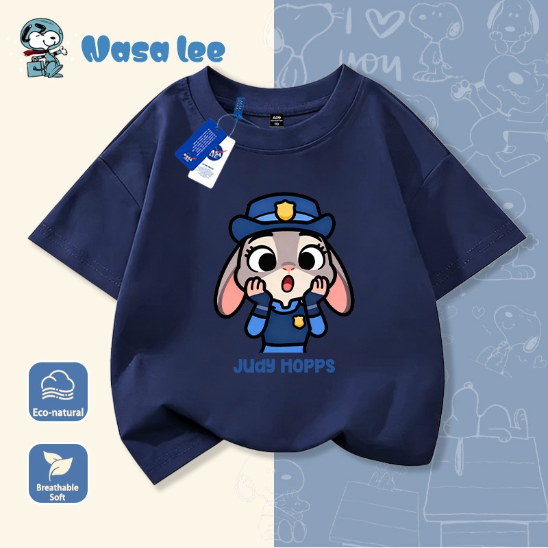 Áo Thun NASA Trẻ Em Hình Judy 100% Cotton Thoáng Mát Áo Phông Unisex Cho Bé 3-12 Tuổi