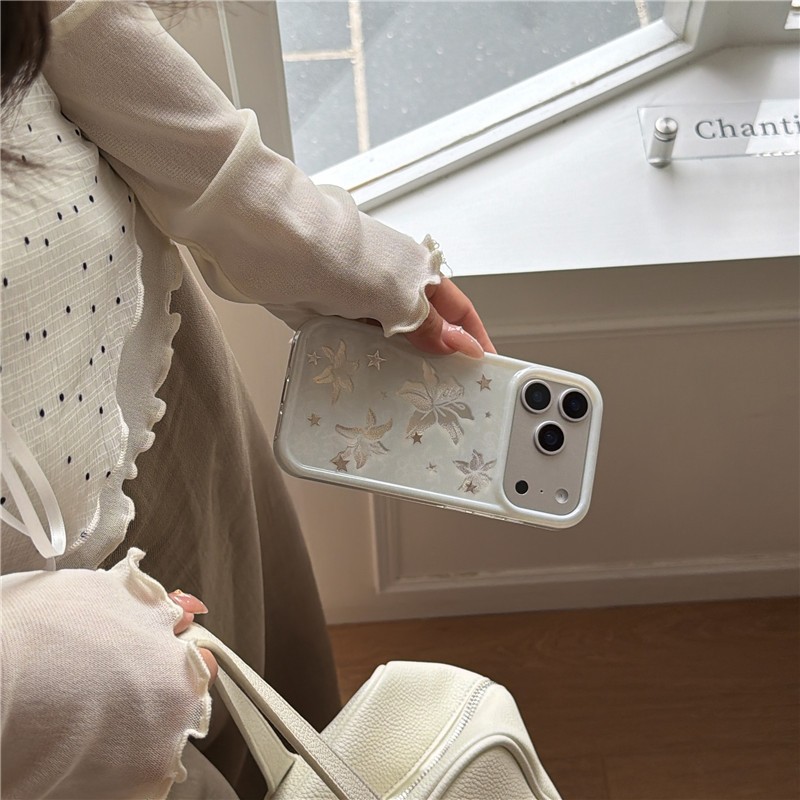 Ốp điện thoại xử lý IMD cho iPhone 17 Pro Max Star Lily