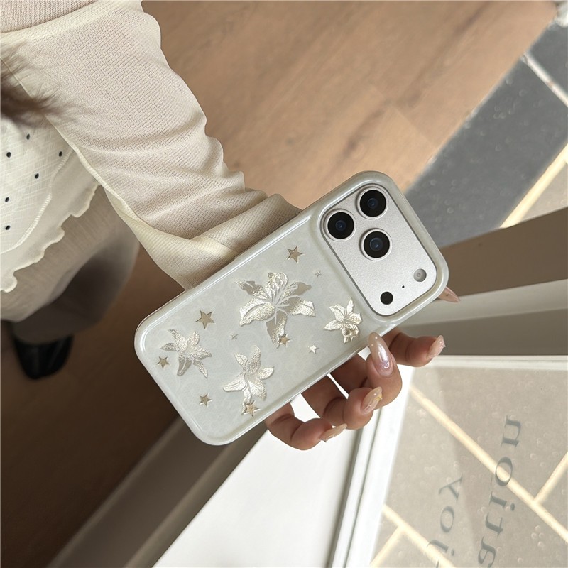 Ốp điện thoại xử lý IMD cho iPhone 17 Pro Max Star Lily
