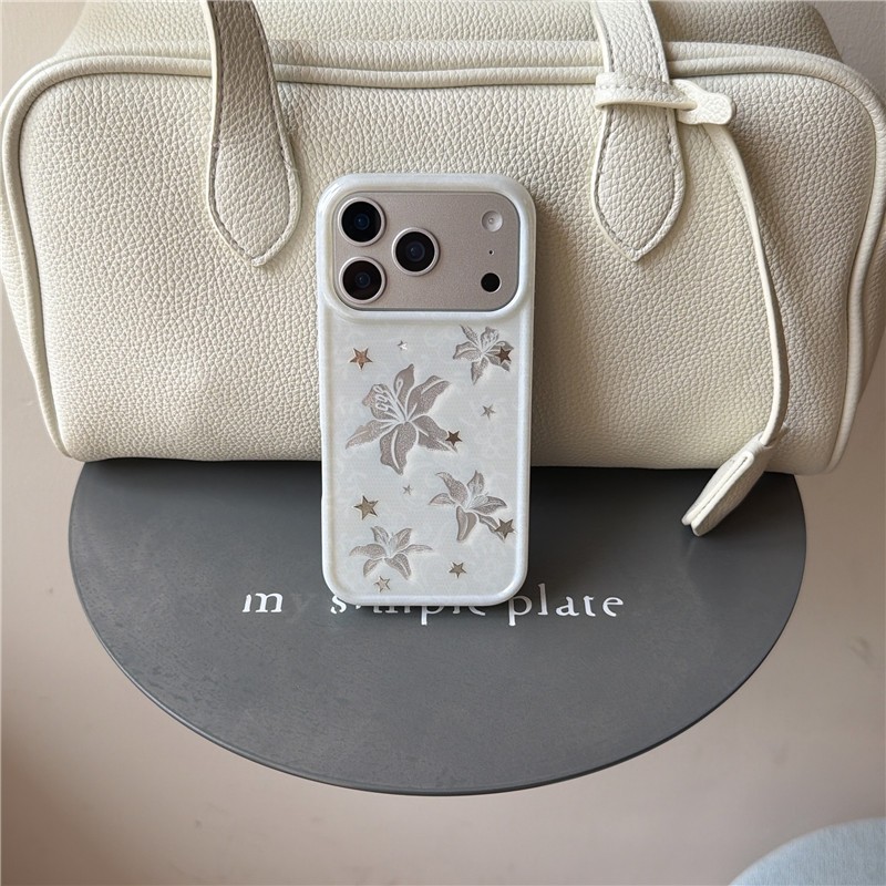 Ốp điện thoại xử lý IMD cho iPhone 17 Pro Max Star Lily