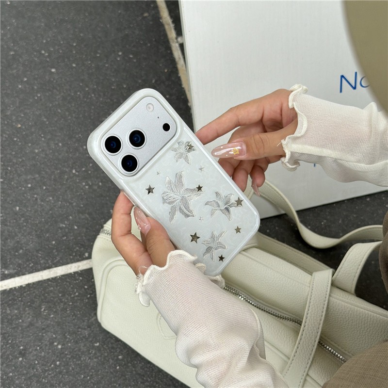 Ốp điện thoại xử lý IMD cho iPhone 17 Pro Max Star Lily