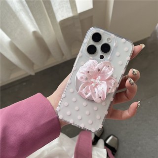 IPhone 17 Pro Max Họa tiết hỗ trợ hoa hình chấm chấm chất liệu TPU Vỏ điện thoại xử lý IMD