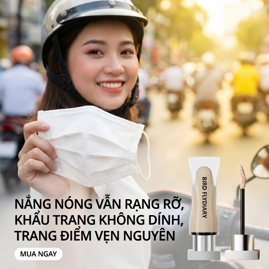 Kem Che Khuyết Điểm Glow Concealer 5g Giữ Nền 12H Căng Bóng Lớp Finish Che Phủ Cao Quầng Thâm Và Mụn