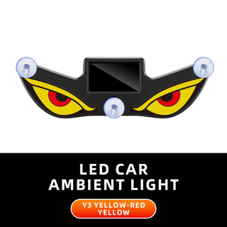 Thoáng Mát DEMON EYE Ánh Sáng Xung Quanh Chạy Bằng Năng Lượng Mặt Trời Thở Neon Đèn Trang Trí Xe Hơi Phía Sau Kính Chắn Gió Khí Quyển Đèn Xe Hơi