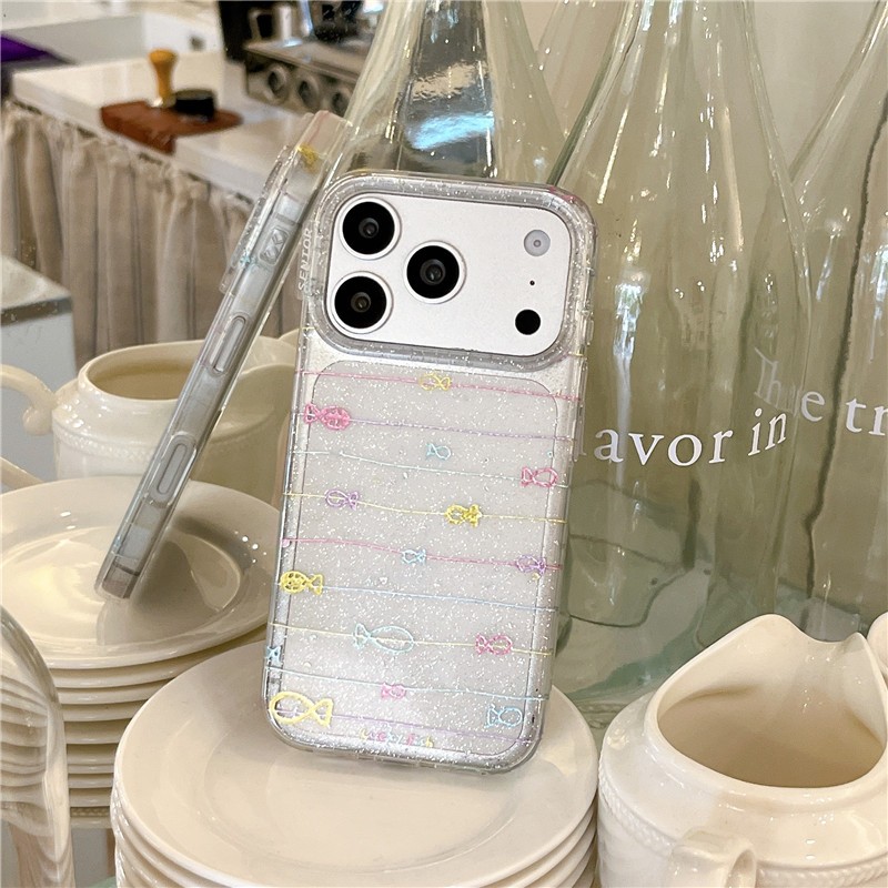 Ốp điện thoại iPhone 17 Pro Max Gilded Line họa tiết cá chất liệu TPU IMD