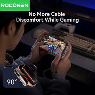 Cáp Rocoren 240W USB C sang Type C có thể gập lại Giá đỡ điện thoại PD 3.1 Dây sạc nhanh cho máy tính xách tay iPhone 17 16 Pro