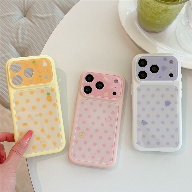 Ốp điện thoại chất liệu Acrylic hình chấm bi cho iPhone 17 Pro Max Fruit