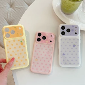 Ốp điện thoại chất liệu Acrylic hình chấm bi cho iPhone 17 Pro Max Fruit